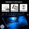 Hovom 4PCS USB LED Car Interior Atmosphere Lamp, Portable Mini Car LED Night Light Decoration, Plug-in USB Automotive Ambient Lighting Kit, Universal for Cars SUVs Trucks RVs (Ice Blue)