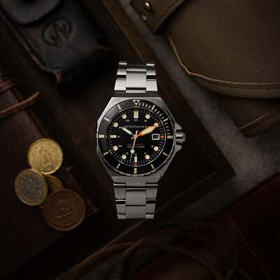 Pre-owned Spinnaker Dumas Stainless Steel 44mm Japanese Automatic Wristwatch