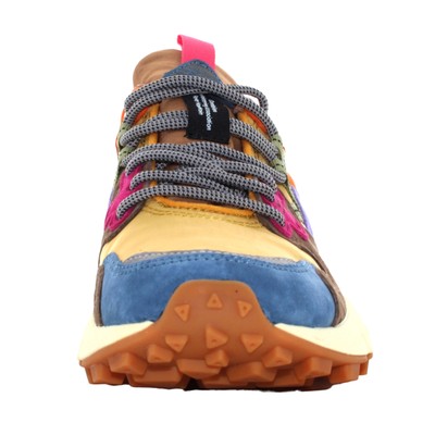 Pre-owned Flower Mountain A24us Women Low Sneakers 0012017818.01.2c99 Yamano 3 Uni In Blue / Yellow