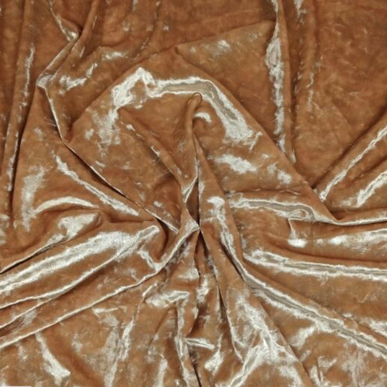 Купить Ткань Champagne Crushed Velvet Fabric Premium 1/way Stretch 60 ...