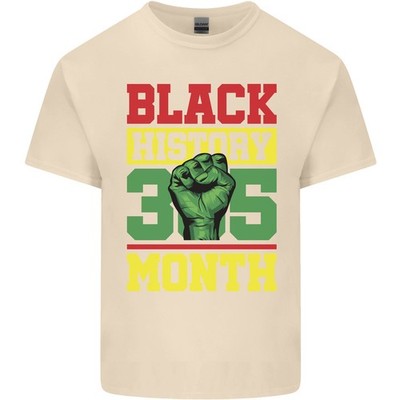Black History Month Lives Matter Afrikanisches Herren Leichtes Baumwoll T-Shirt
