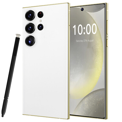 Android 13 S24 Ultra Smartphone 7.3'' Factory Unlocked 8+256GB 5G Mobile Phone