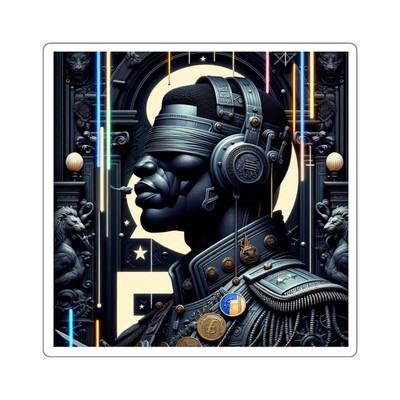 Square Stickers King Currency 
