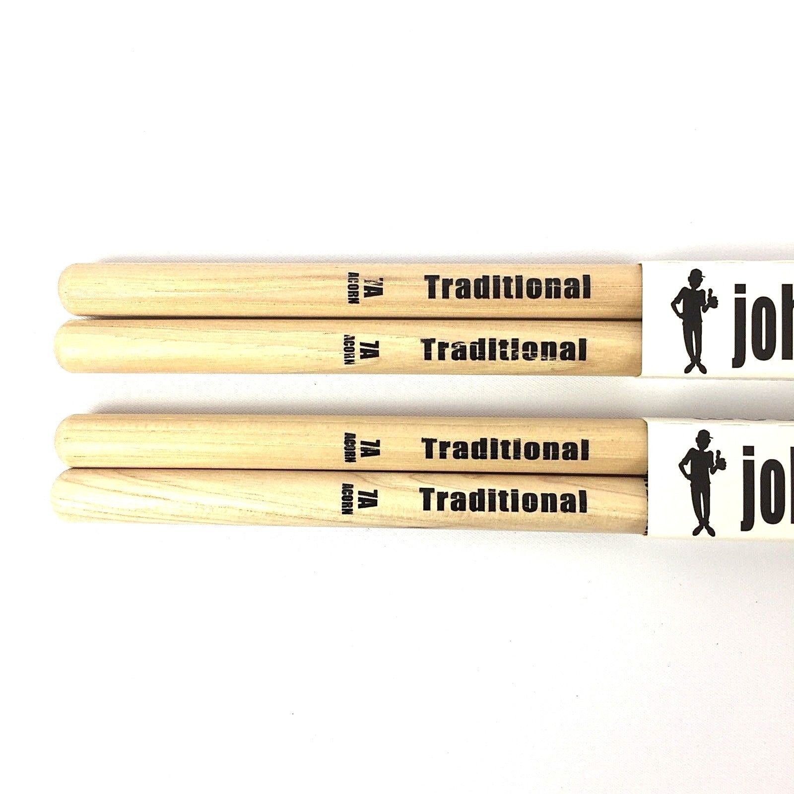 Johnny Rabb Drumsticks Traditional 7A Acorn From Original Manufacturer