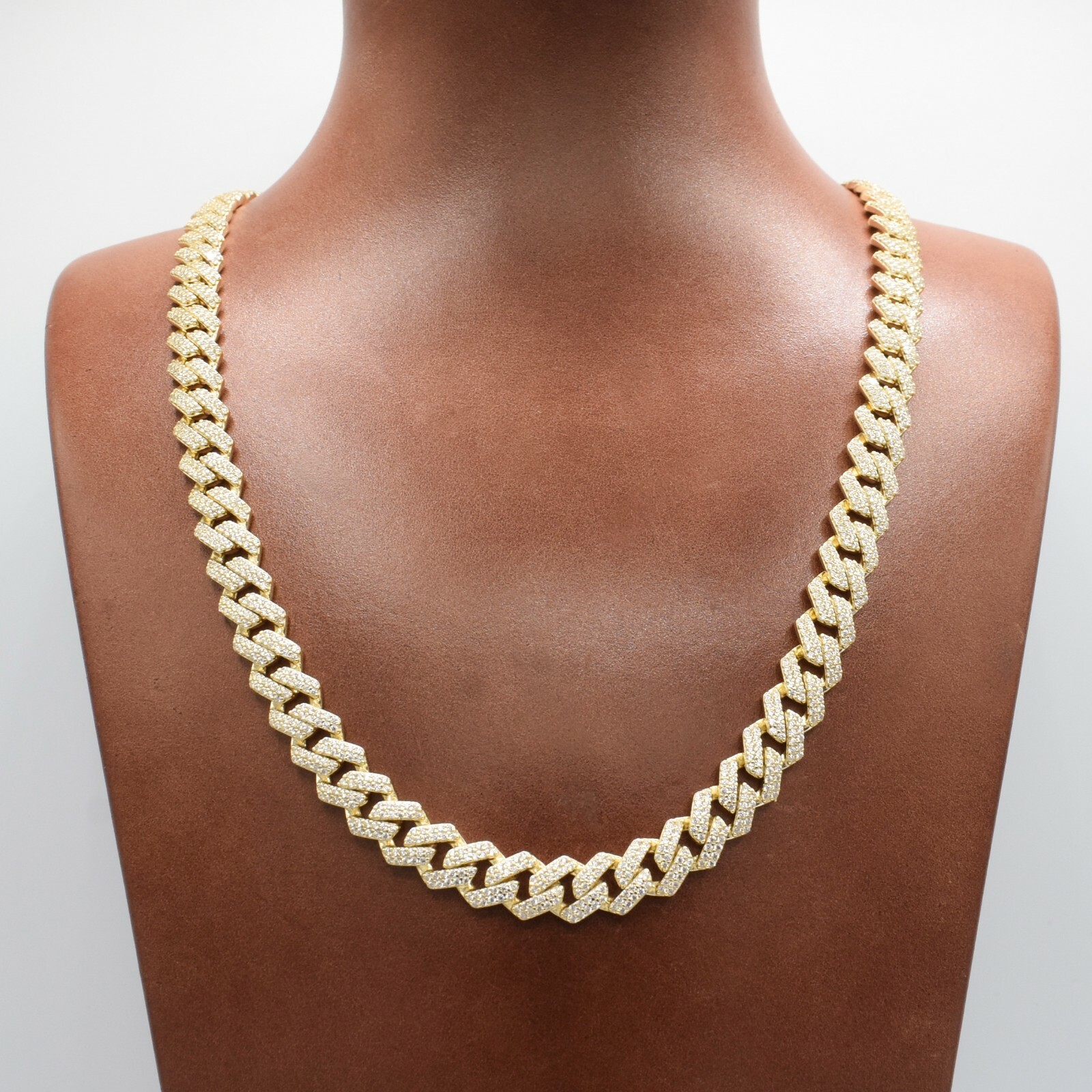 8.5mm Edge Miami Cuban Curb Link Chain 14K Yellow Gold