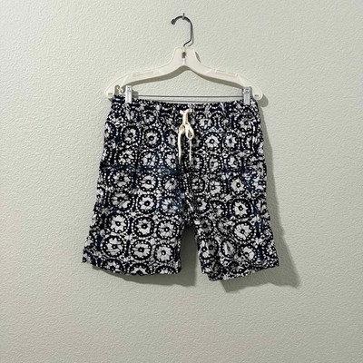 Corridor NYC Blue batik Cotton Drawstring Shorts Men s small