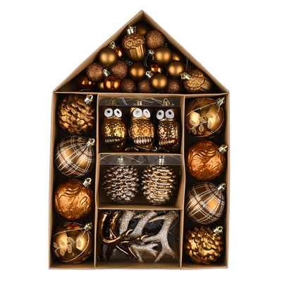 Valery Madelyn Fall Ornaments for Christmas Trees, 70ct Bronze Copper and Gol...