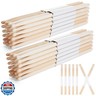 Lukmaa 24 Pairs 5B Drum Sticks Triangular Wood Tip Long Maple Drumsticks Classic Drumsticks Musical Instrument Percussion Accessories for Adults Kids