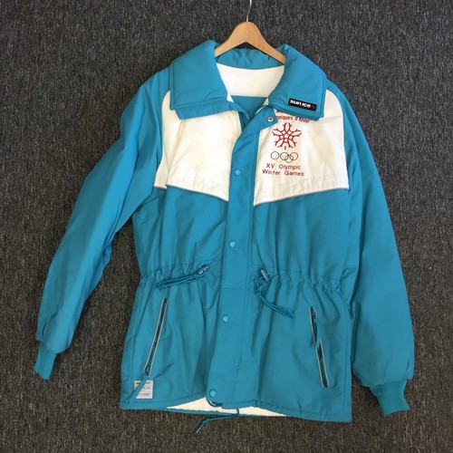 Sun Ice Womens 32 1988 Calgary Winter Olympics Blue Vintage