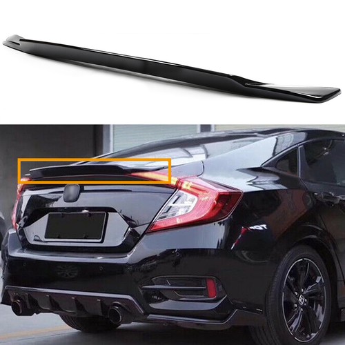 For 2016-2021 Honda Civic Sedan Highkick Duckbill Trunk Spoiler Wing Gloss Black