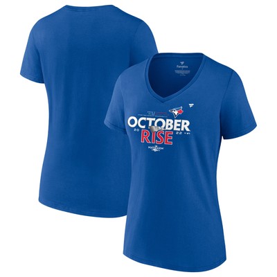 Women's Fanatics Royal Toronto Blue Jays 2022 Postseason Locker Room V-Neck