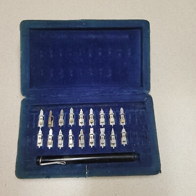 Vintage Calligraphy Pen Set With 18 Nibs - Pelikan Graphos Germany 1960s MCM VTG