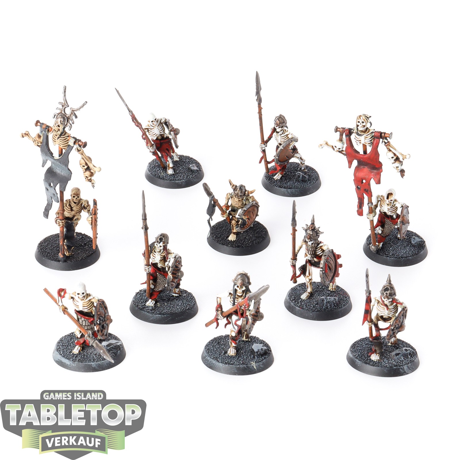 Vampire Counts - 10x Skeleton Warriors - bemalt