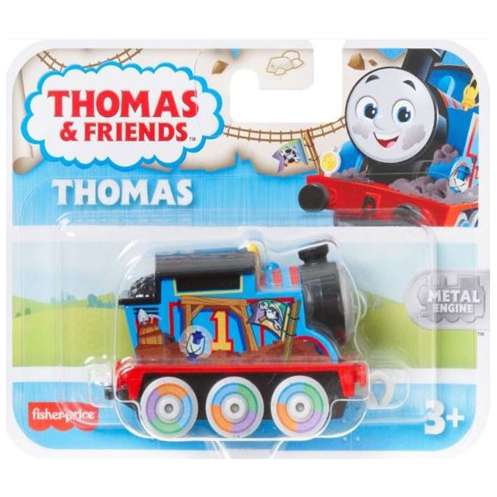 Фигурка паровозика Томаса из металла Fisher Price Thomas And Friends Adventure Thomas НОВАЯ В НАЛИЧИИ