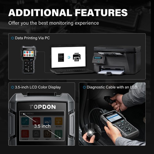 TOPDON AL600 Auto Car ABS & SRS Active Test Full OBD2 Diagnostic Scan