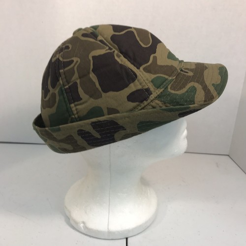 Vintage Camo Jones Hunting Hat Polyester Foam Lined Size Mens Small Headwear