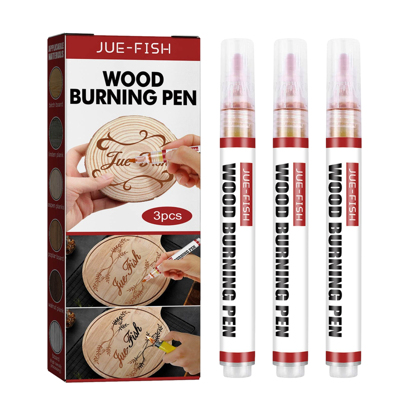 3PCS Safe Scorch Marker Easy Use Safe Chemical Wood Burning Pen For DIY Project