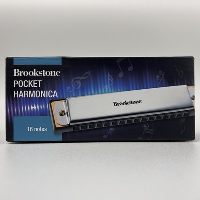 Brookstone Pocket Harmonica 16 Notes - Musical Instrument New Open Box