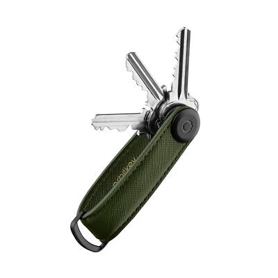 Orbitkey Saffiano Leather Key Organizer, Olive | Holds up to Sz_Standard_Olive