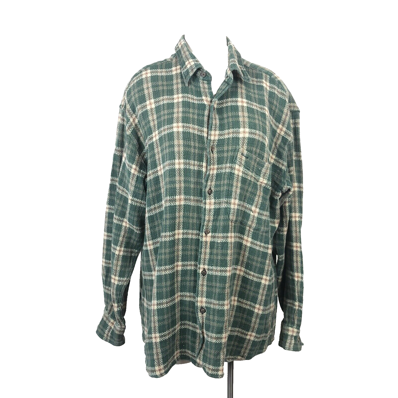 Plaid Shirt Size Xl Mens 100% Cotton