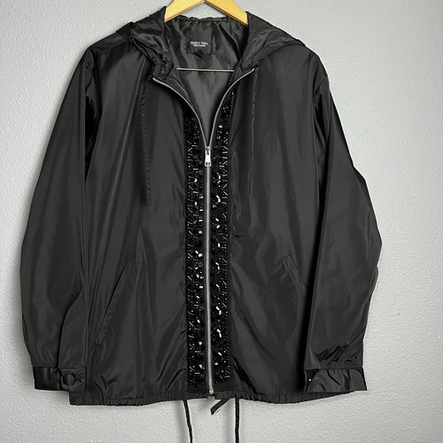 Simply Vera Vera Wang Size Large Black Windbreaker Beaded