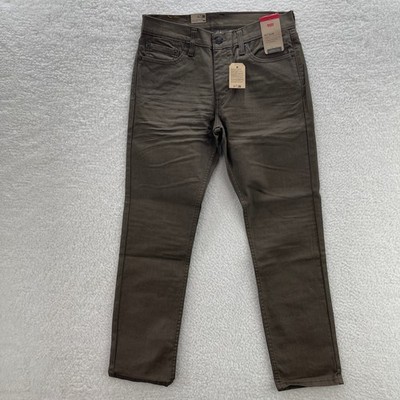 Levis 511 Jeans Men 32x30 Olive Green Slim Stretch Denim Preppy Grunge NEW