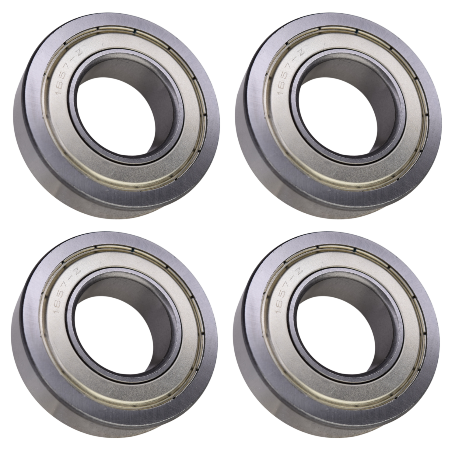4 Each) 1657-ZZ Shielded Radial Ball Bearing 1-1/4 ID X 2-9