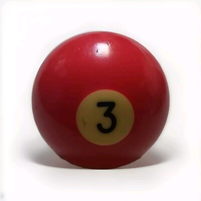 VTG Replacement Billiard Pool Ball 2 1/4'' Diameter Standard # 3 Solid Red*