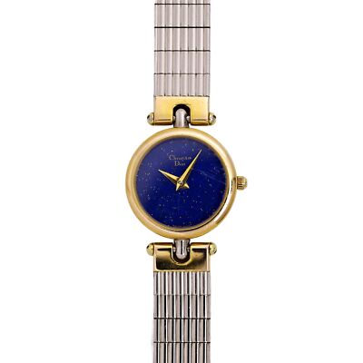 Christian Dior Vintage Two Tone Ladies Swiss Made Blue