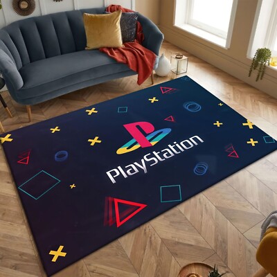 Playstation Logo Area Rug, Carpet for Playstation Chair, Gamer Room Mat, Gift