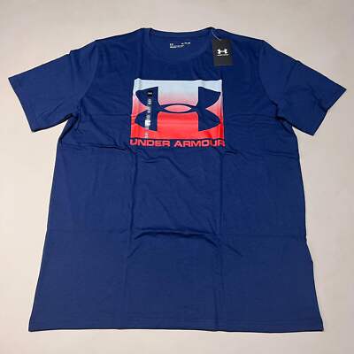 UNDER ARMOUR Boxed Sportstyle Short Sleeve T-Shirt Men's Academy / Red Sz XL New