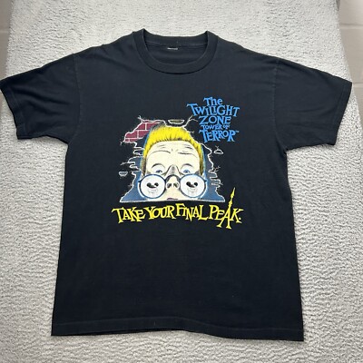 Twilight Zone Tower Of Terror Ride Shirt Take Your Final Peak Disney VTG Black