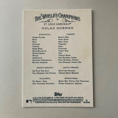 2023 Topps Allen & Ginter #16 Nolan Gorman RC