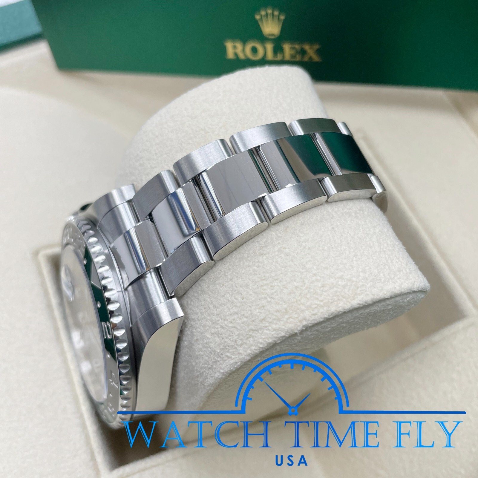 Pre-owned Rolex Gmt-master Ii 126720vtnr 40mm Stainless Steel Sprite Oyster Bracelet