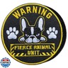 Dog Harness Patches 3x3 Inch Funny French Bulldog Embroidered Morale Patch - Grumpy Fierce Animal Unit Hook Loop for Dog Vest Harness Frenchie Gift