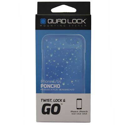 iPhone 6/6s Rain Weather Transparent Poncho by Quad Lock Mounting Systems