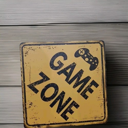 Game Zone Metal Plaque Board (12