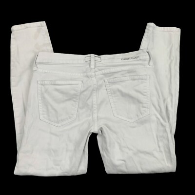 Current Elliott Womens White Light Wash Skinny Leg Denim Jeans Size 27/0