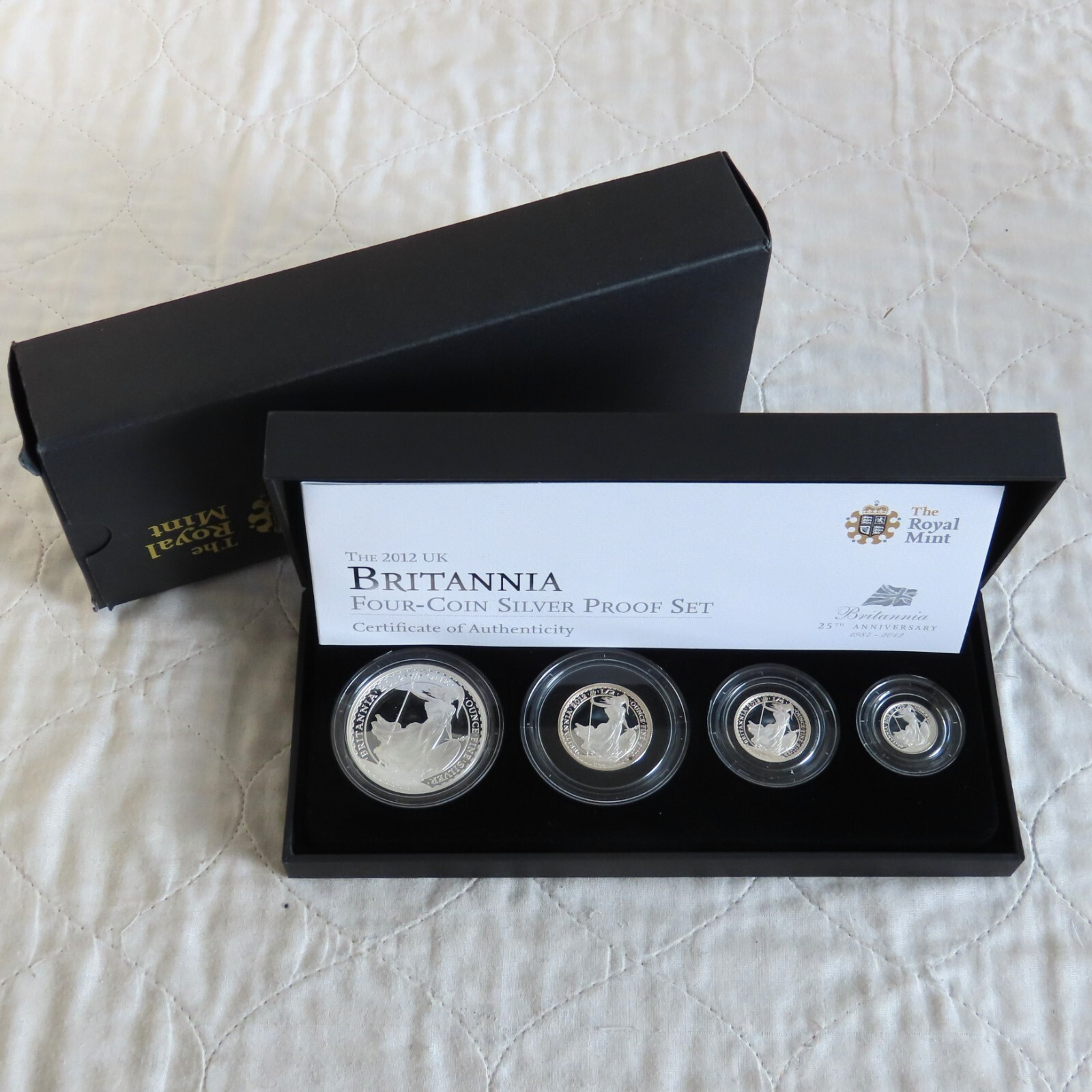 2012 SILVER PROOF BRITANNIA 4 COIN COLLECTION - 2595 sets