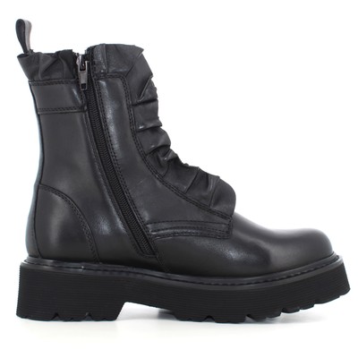 Pre-owned Cult A24us Women's Combat Boots Clw434700 Slash 4347 Mid W Leather In Black
