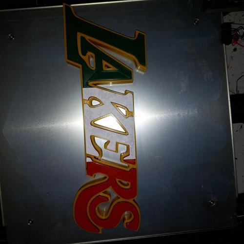 NEW!! LA Lakers NBA Logo wall mount. MEXICAN FLAG COLORS 12"×5" INCH 3D Printed