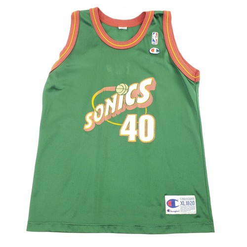 チャンピオン製　シアトルソニックス Shawn Kemp 44ジャージー Vintage Champion Shawn Kemp Seattle Supersonics Jersey YOUTH