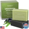 Underarm Detox Soap, 2 Pcs Armpit Detox Soap with Green Tea and Tea Tree, Charcoal and Mint for Eliminating Odor, Exfoliating, Moisturizing , Bar Soap for Legs, Knee, Feet, Hands Whole Body - 10 oz（280g）