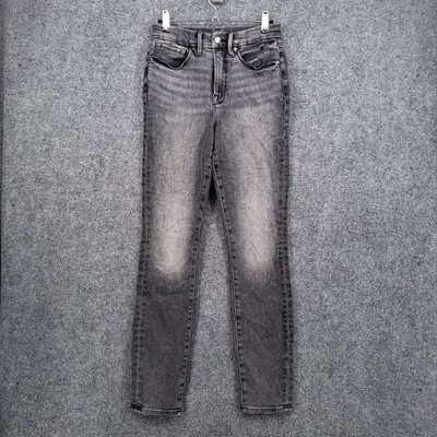 Good American Good Legs Skinny Ankle Jeans Womens 4/27 High Rise Gray Stretch