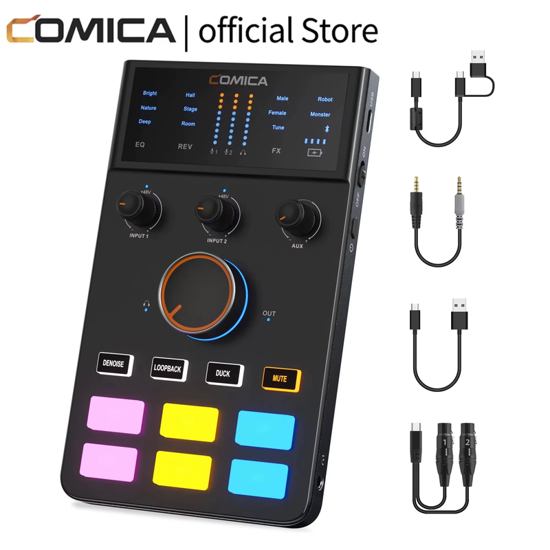 ADCaster C1 Audio Interface, Bluetooth connection For Streaming/Gaming/Podcastin