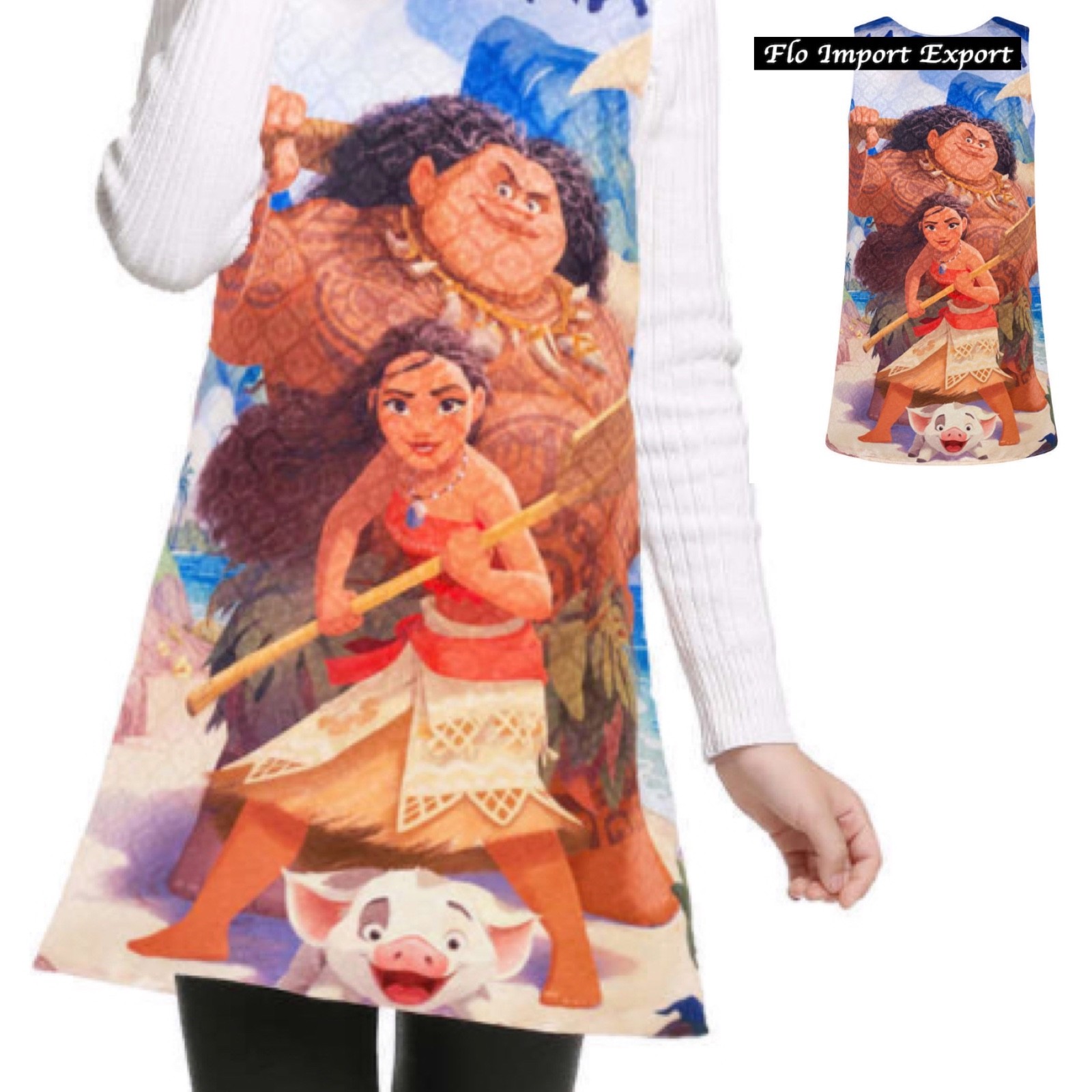 Set 3 Pezzi Accessori Moana - Collana, Fermaglio E Ghirlanda Fiorelle Per Costume E Festa - Foto 4