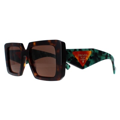 Pre-owned Prada Sunglasses Pr23ys 2au06b Tortoise Dark Brown