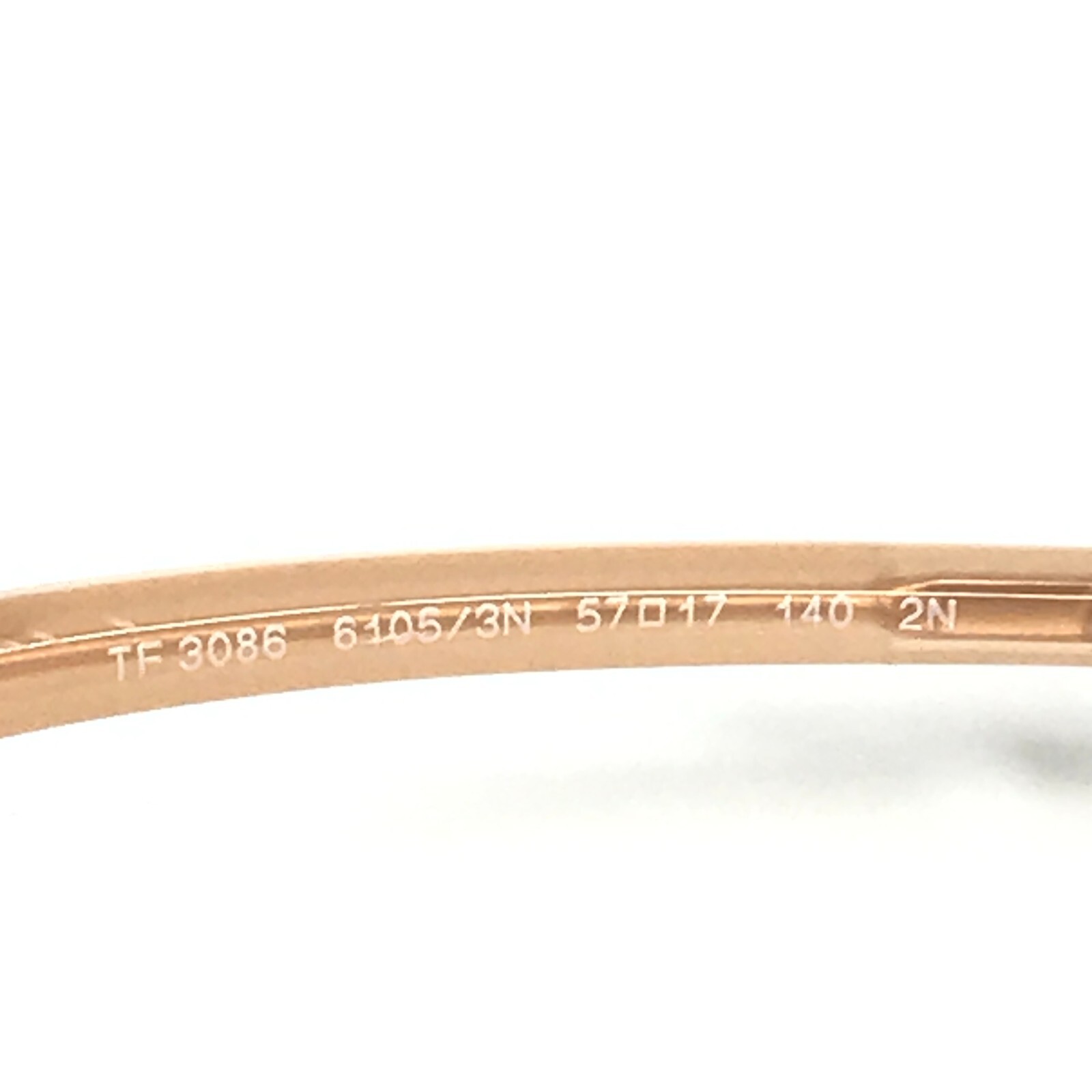 Pre-owned Tiffany & Co . Sunglasses Tf3086 6105/3n Gold Butterfly Mirrored Lenses 57-17-140 In Pink