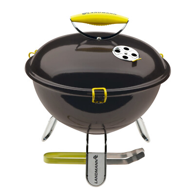 Landmann Piccolino Kugelgrill Grill tragbar Ø 34 cm anthrazit inkl. Grillzange
