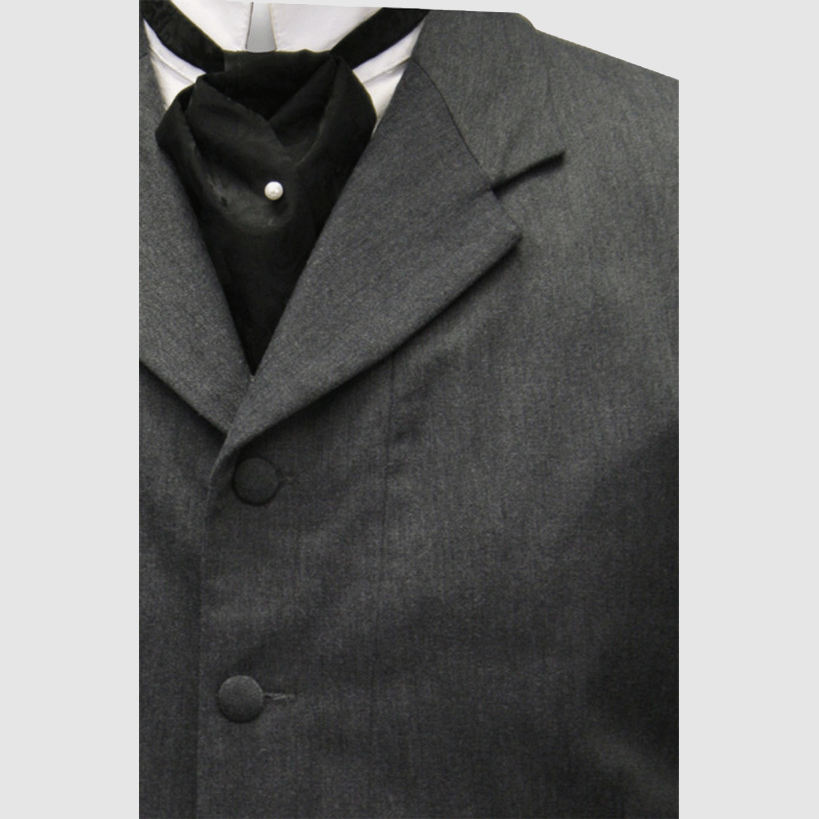 Pre-owned 100% Men's Tall, Dark And Mysterious, Our Charcoal Callahan Frock Coat In Gray